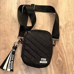 Steve Madden Black Quilted Crossbody Bag
